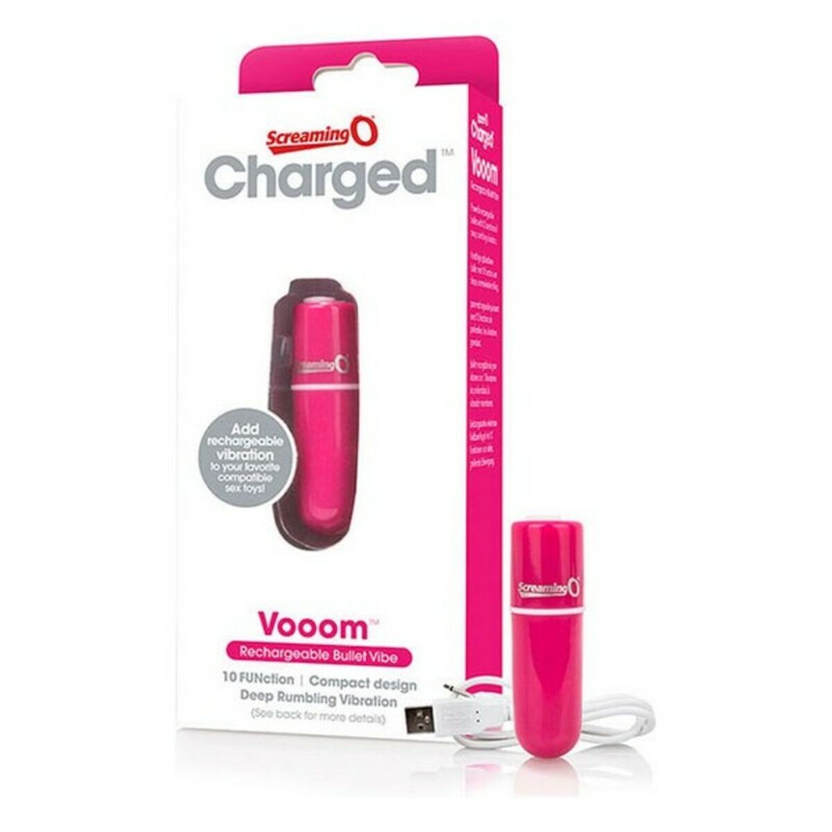 Vibrador Vooom Bullet Rosa The Screaming O Charged